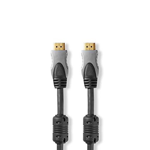 NEDIS High Speed ​​HDMI ™ Kabel mit Ethernet | HDMI™ Stecker | HDMI™ Stecker | 4K@30Hz | 10.2 Gbps | rund | PVC | Schwarz | Box 0.80 m 0.80 m von NEDIS