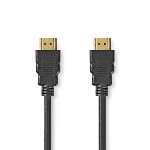 NEDIS High Speed ​​HDMI ™ Kabel mit Ethernet | HDMI™ Stecker | HDMI™ Stecker | 4K@60Hz | 18 Gbps | 0.50 m | rund | PVC | Schwarz | Plastikbeutel von NEDIS