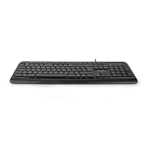 NEDIS Kabelgebundenes Keyboard - USB-A - Multimedia - AZERTY - BE-Layout - Numerische Tastatur von NEDIS