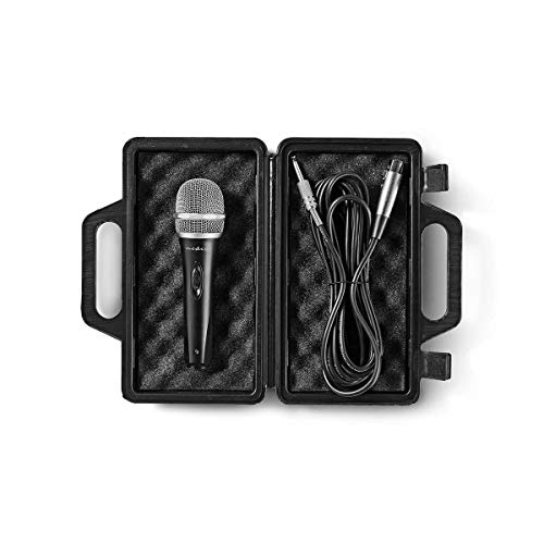 NEDIS Kabelgebundenes Mikrofon - Cardioid - Abnehmbares Kabel - 5.00 m - 50 Hz - 15 kHz - 600 Ohm - -72 dB - EIN-/Ausschalter - Travel Case enthalten - ABS/Aluminium - Grau/Schwarz von NEDIS