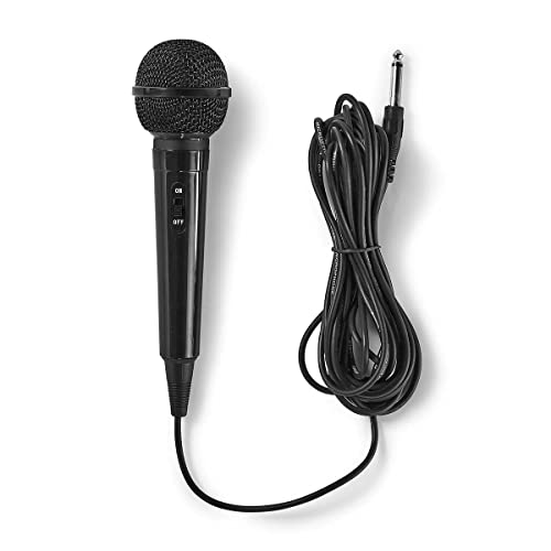 NEDIS Kabelgebundenes Mikrofon Cardioid Festkabel 5.00 m 80 Hz - 12 kHz 600 Ohm -75 dB EIN-/Ausschalter ABS Schwarz 5.00 m Schwarz MPWD01BK von NEDIS