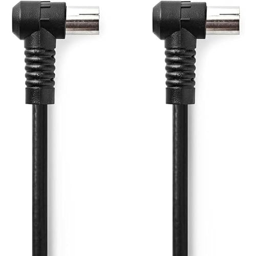 NEDIS Koaxial Kabel | IEC (Coax) Stecker | IEC (Coax) Buchse | Vernickelt | 75 Ohm | 4-fach geschirmt | 3.00 m | rund | PVC | Schwarz | Plastikbeutel von NEDIS