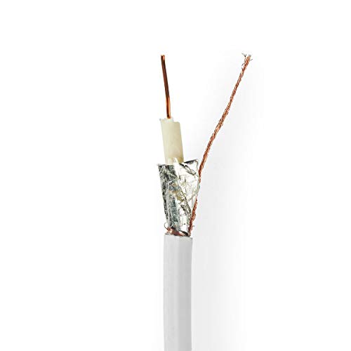 NEDIS Koaxial Kabel | RG6T | 75 Ohm | Doppelt geschirmt | Eca | 25.0 m | rund | PVC | Weiss | Kartonverpa von NEDIS