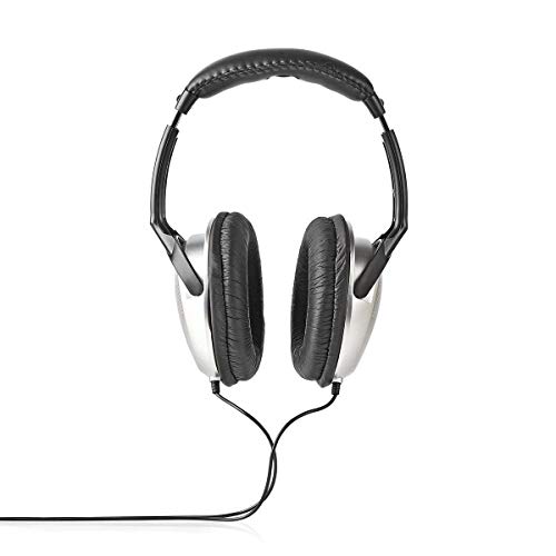 NEDIS - Kopfhörer mit Kabel - Over-Ear - 6 m Rundes Kabel - HiFi - Ergonomische Ohrmuscheln - Silber/Schwarz von NEDIS