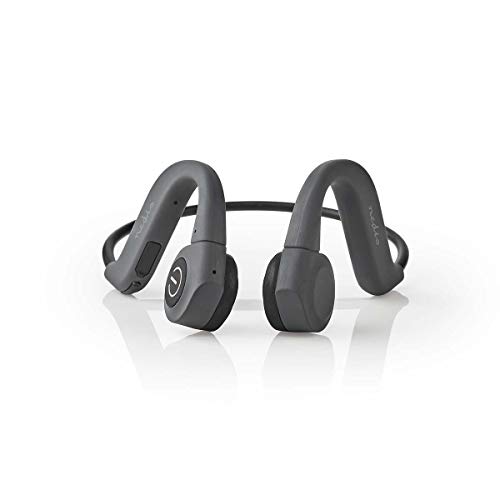 NEDIS - Kopfhörer mit Knochenleitung - 6.5 Stunden Wiedergabezeit - Bluetooth 5.0-8 GB Speicher - Grau, one-size von NEDIS