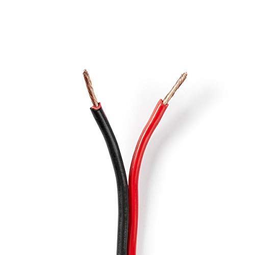 NEDIS - Lautsprecherkabel - 2x 1.50 mm² - CCA - 100 m - rund - PVC - Schwarz/Rot von NEDIS