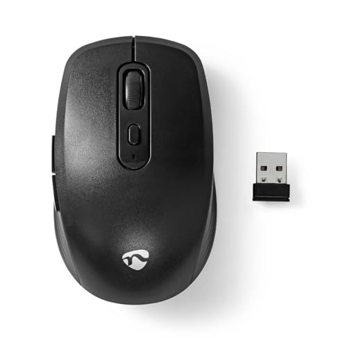 NEDIS Mouse - Drahtlos - 800/1200 / 1600 DPI - Einstellbar DPI - Anzahl Knöpfe: 6 - Rechtshändig von NEDIS