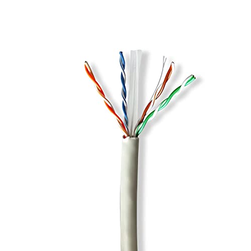 NEDIS Network Cable Roll | CAT6 | Solid | U/UTP | Bare Copper | 305.0 m | Indoor | Round | LSZH | Grey | Gift Box von NEDIS