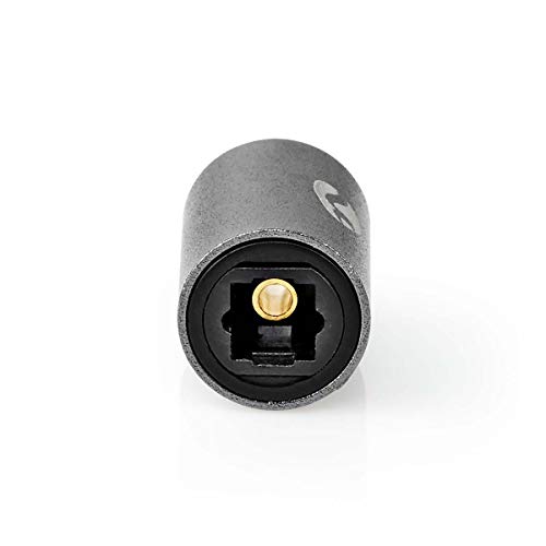 NEDIS Optischer Audioadapter | TosLink-Buchse - TosLink-Buchse | Aluminium | Grau Anthrazit von NEDIS