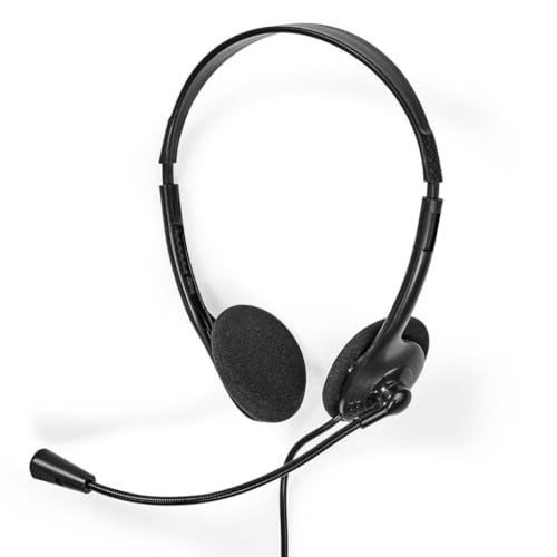 NEDIS PC-Headset | Auf Ohr | Stereo | USB Type-A/USB Type-C™ | Klappbarer Mikrofon | Schwarz von NEDIS