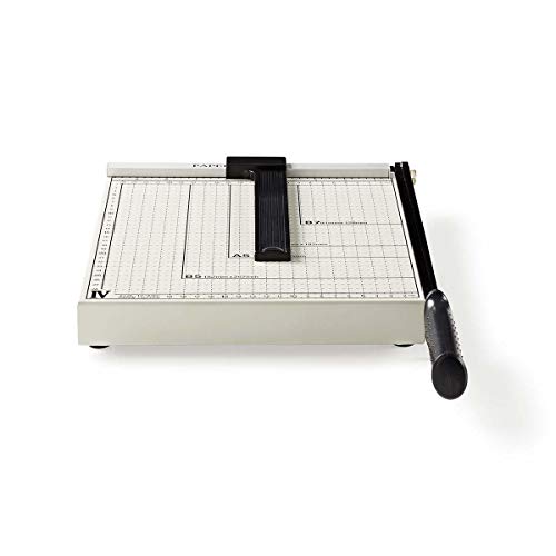 NEDIS - Papierschneidemaschine - Größe A4 - Mit Sicherheitsverriegelung - Geeignet für A4 und Kleiner - Große des Schneidtisches: 250x300 mm - Metallklinge, PACU110A4 von NEDIS