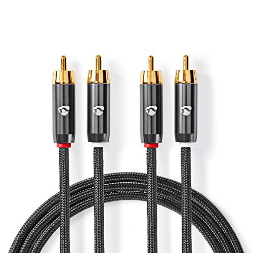 NEDIS Premium Tulp Stereo Audio Kabel/schwarz - 1 Meter von NEDIS