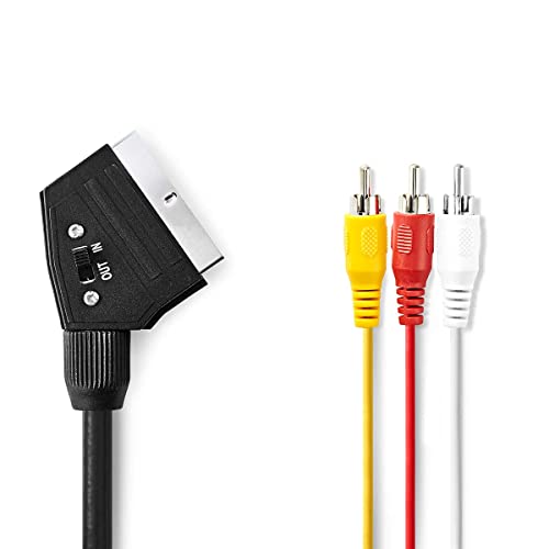 NEDIS SCART-Kabel | SCART Stecker | 3X Cinch-Stecker | Vernickelt | Schaltbar | 480p | rund | PVC | Schwarz | Plastikbeutel 2.00 m 2.00 m NEDIS SCART-Kabel | SCART Stecker | 3X Cinch-Stecker | Vernickelt | Schaltbar | 480p | rund | PVC | Schwarz | Plastikbeutel 2.00 m 2.00 m von NEDIS