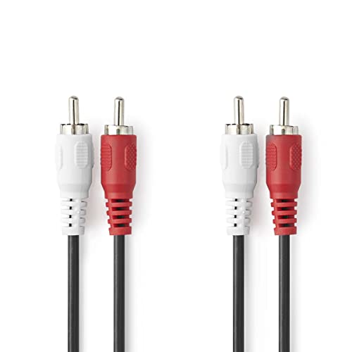 NEDIS Stereo-Audiokabel | 2X RCA Stecker | 2X RCA Stecker | Vernickelt | rund | Schwarz | Box 10.0 m 10.0 m von NEDIS