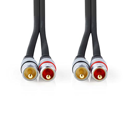 NEDIS - Stereo-Audiokabel - 2x Cinch Stecker - 20 m - Anthrazit von NEDIS