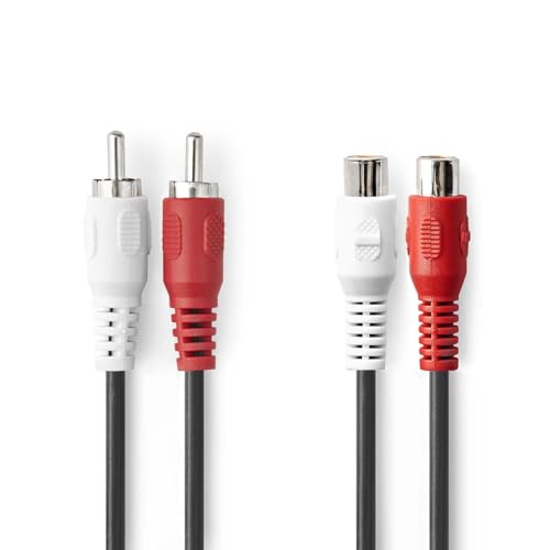 Nedis Stereo-Audiokabel | 2x RCA Stecker | 2x Cinch Buchse | Vernickelt | 2.00 m | Rund | Schwarz | Label Nedis Stereo-Audiokabel | 2x RCA Stecker | 2x Cinch Buchse | Vernickelt | 2.00 m | Rund | Schwarz | Label von NEDIS
