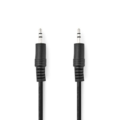 NEDIS Stereo-Audiokabel | 3.5 mm Stecker | 3.5 mm Stecker | Vernickelt | 0.50 m | rund | Schwarz | Plastikbeutel von NEDIS