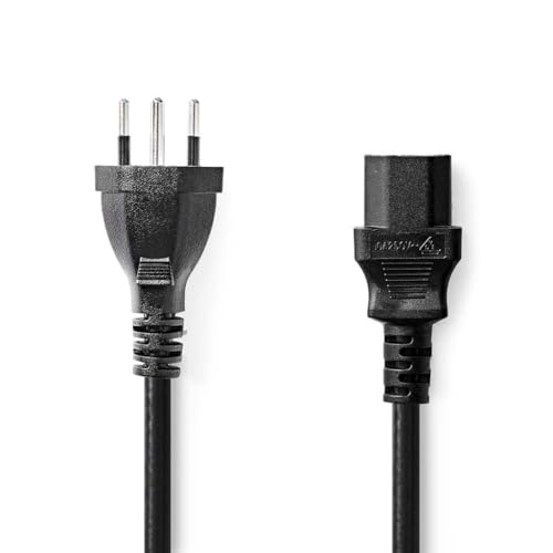 NEDIS Stromkabel | CH Typ 12 | IEC-320-C13 | gerade | gerade | Vernickelt | 2.00 m | rund | PVC | Schwarz | Plastikbeutel NEDIS Stromkabel | CH Typ 12 | IEC-320-C13 | gerade | gerade | Vernickelt | 2.00 m | rund | PVC | Schwarz | Plastikbeutel von NEDIS