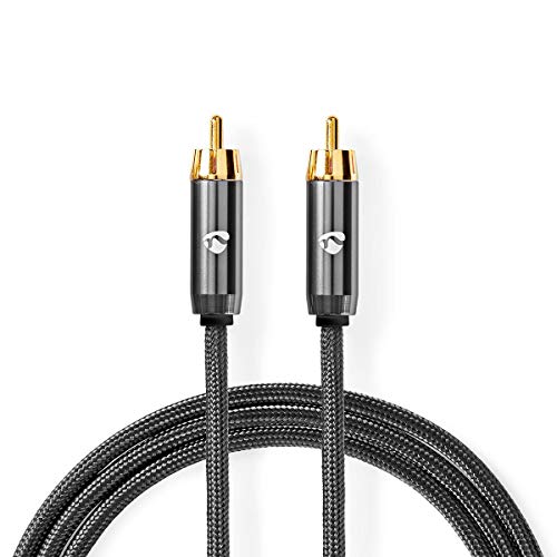 Nedis - Subwoofer Kabel - RCA - Vergoldet - 5 m - rund - Metal - Anthrazit von NEDIS
