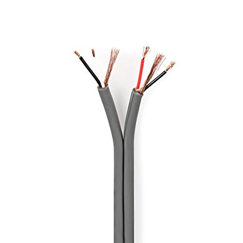 NEDIS - Symmetrisches Audiokabel - XLR Kabel - Klinkenkabel - 2x 0,16 mm² - 100 m - Rollenware - Grau von NEDIS