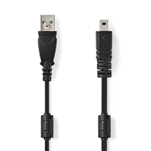 NEDIS USB-Kabel | USB 2.0 | USB-A Stecker | UC-E6 8-Pins Stecker | 480 Mbps | Vernickelt | 2.00 m | rund | PVC | Schwarz | Plastikbeutel von NEDIS