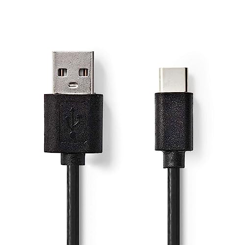 Nedis USB-Kabel | USB 2.0 | USB-A Stecker | USB-C™ Stecker | 2.5 W | 480 Mbps | Vernickelt | 2.00 m | Rund | PVC | Schwarz | Label von NEDIS