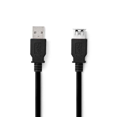 NEDIS USB-Kabel | USB 3.2 Gen 1 | USB-A Stecker | USB-A Buchse | 5 Gbps | Vernickelt | 1.00 m | rund | PVC | Blau | Plastikbeutel von NEDIS
