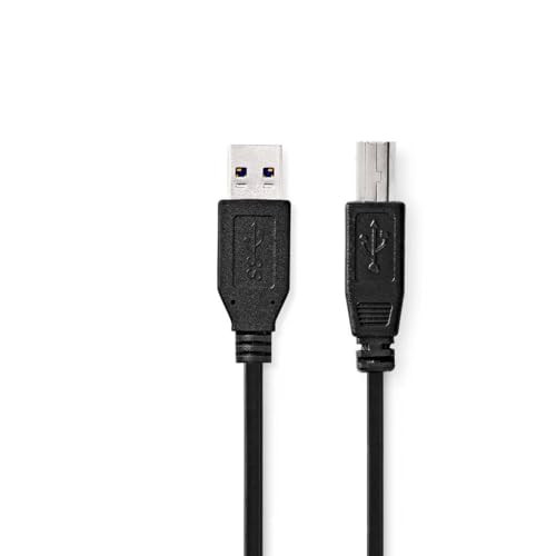 NEDIS USB-Kabel - USB 3.2 Gen 1 - USB-A Stecker - USB-B Stecker - 5 Gbps - Vernickelt - 2.00 m - Rund - PVC - Schwarz - Box NEDIS USB-Kabel - USB 3.2 Gen 1 - USB-A Stecker - USB-B Stecker - 5 Gbps - Vernickelt - 2.00 m - Rund - PVC - Schwarz - Box von NEDIS