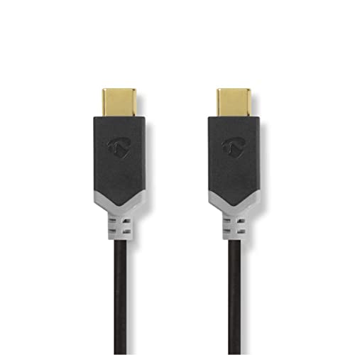 NEDIS USB-Kabel | USB 3.2 Gen 1 | USB-C™ Stecker | USB-C™ Stecker | 4K@60Hz | 5 Gbps | Vernickelt | 2.00 m | rund | PVC | Anthrazit | Verpackung mit S von NEDIS