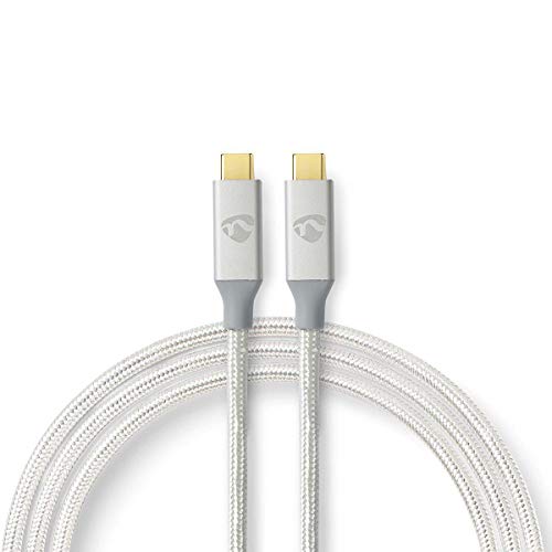 NEDIS USB-Kabel | USB 3.2 Gen 2x2 | USB-C™ Stecker | 4K@60Hz | 20 Gbps | Vergoldet | 2,00 m | rund | Geflochten/Nylo von NEDIS