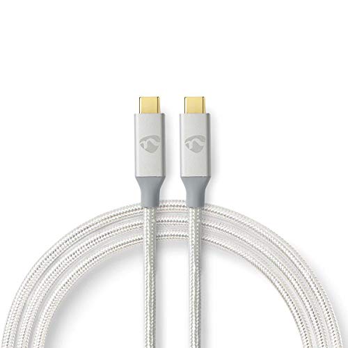 Nedis CCTB64020AL20 câble USB 2 m USB4 Gen 2x2 USB C Argent von NEDIS