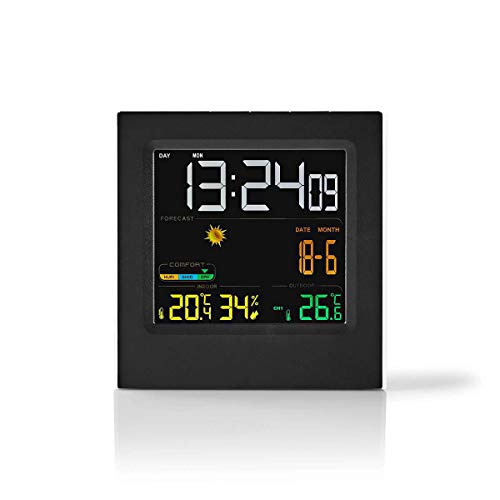 NEDIS Wetterstation - Innen- und Aussenbereich - Inklusive schnurloser Wettersensor - Wettervorhesage - Zeitdisplay - LED-Anzeige - Weckerfunktion NEDIS Wetterstation - Innen- und Aussenbereich - Inklusive schnurloser Wettersensor - Wettervorhesage - Zeitdisplay - LED-Anzeige - Weckerfunktion von NEDIS