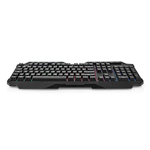 NEDIS Wired Gaming Keyboard - USB Type-A - Folientasten - LED - AZERTY - FR-Layout - Stromversorgung über USB - Netzkabellänge: 1.30 m - Multimedia von NEDIS