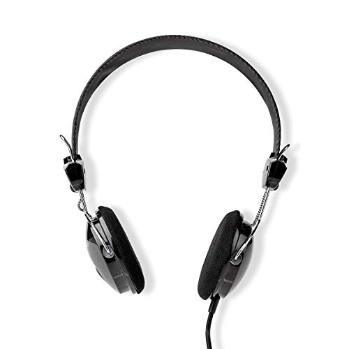NEDIS Wired Headphones | 3.5 mm | Cable Length: 1.10 m | Black, HPWD1104BK, Schwarz, One Size von NEDIS