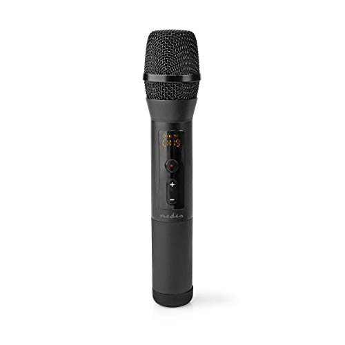 NEDIS Wireless-Mikrofon-Set - 20 Kanäle - 1 Mikrofon - Cardioid - 70 Hz - 13 kHz - 1000 Ohm - -95 dB - Lautstärke-Regler - Schwarz von NEDIS