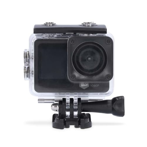 Nedis Action Cam - 1080p@30fps - 12 MPixel - Wasserdicht bis: 30.0 m - 70 min - Wi-Fi - App erhältlich für: Android/IOS - Inkl. Halterung - Schwarz von NEDIS