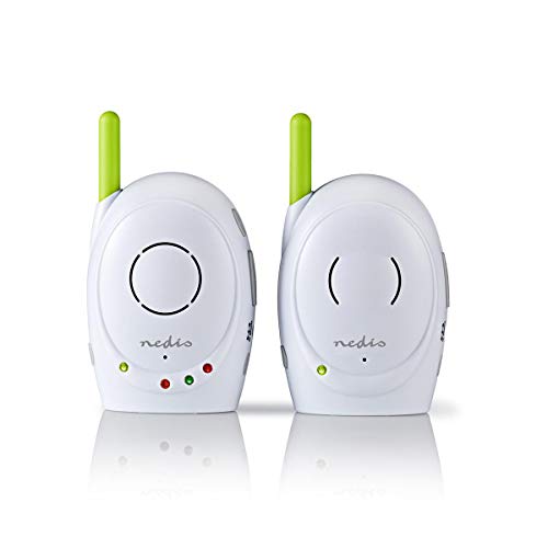 Nedis Audio-Baby-Monitor – Kabellose Babyphones mit Gegensprechfunktion und 300 m Reichweite – 2er-Set – Grün/Weiß Nedis Audio-Baby-Monitor – Kabellose Babyphones mit Gegensprechfunktion und 300 m Reichweite – 2er-Set – Grün/Weiß von NEDIS