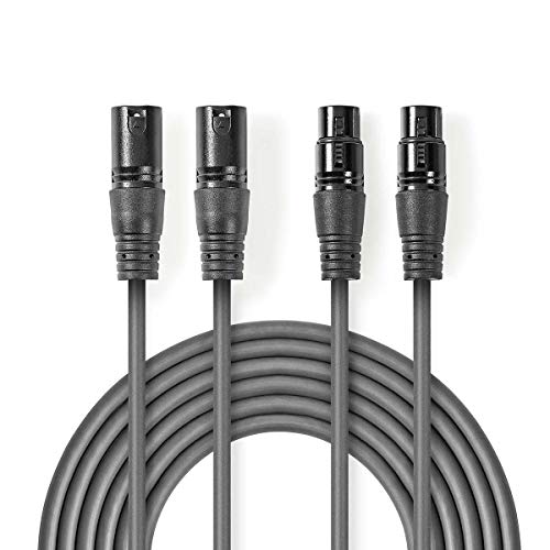 Nedis - Balanced Audio-Kabel - 2X XLR 3-Pin Stecker - 2X XLR 3-Pin Buchse - Vernickelt - 5 m - rund - PVC - Dunkelgrau Nedis - Balanced Audio-Kabel - 2X XLR 3-Pin Stecker - 2X XLR 3-Pin Buchse - Vernickelt - 5 m - rund - PVC - Dunkelgrau von NEDIS