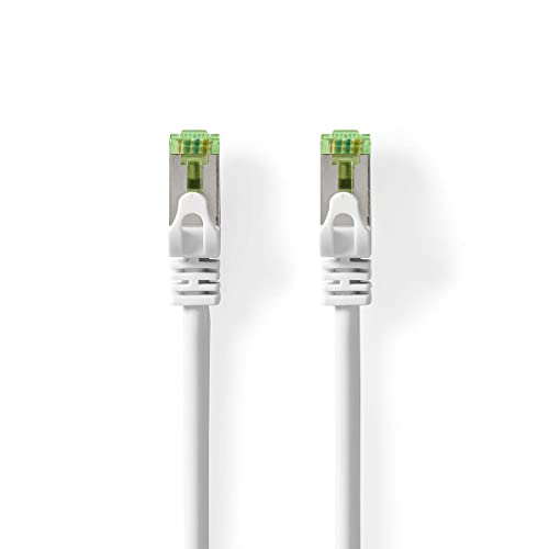 Nedis CCGP85420WT100 Cat 7 Kabel | PiMF | RJ45 Stecker | RJ45 Stecker | 100.0 m | Rund | LSZH | Weiss | Plastikbeutel von NEDIS
