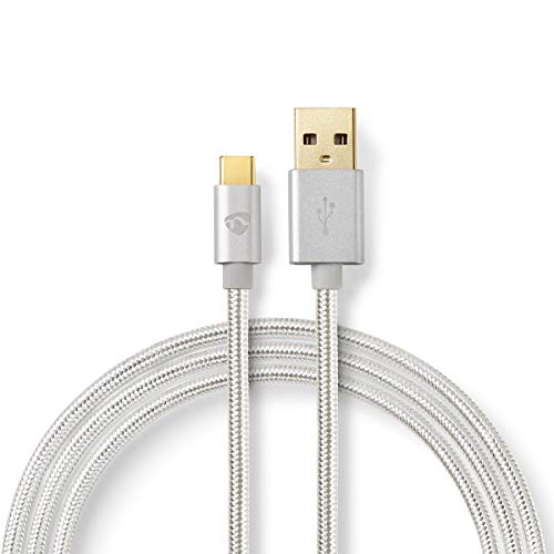 Nedis CCTB60600AL10 USB 2.0-Kabel | Stecker Typ C - A-Stecker | 1,0 m | Aluminium von NEDIS