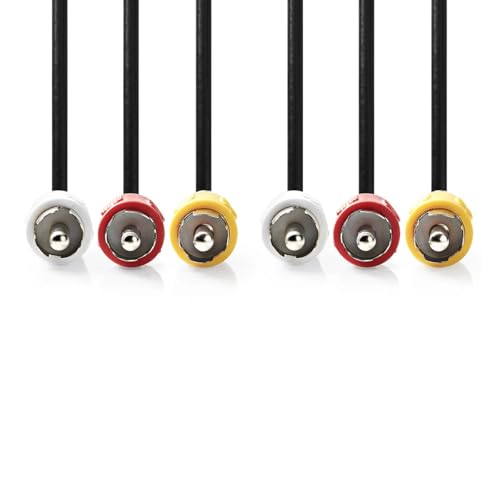 Nedis Composite-Videokabel - 3x Cinch-Stecker - 3x Cinch-Stecker - Vernickelt - 480p - 2.00 m - Rund - PVC - Schwarz - Label Nedis Composite-Videokabel - 3x Cinch-Stecker - 3x Cinch-Stecker - Vernickelt - 480p - 2.00 m - Rund - PVC - Schwarz - Label von NEDIS
