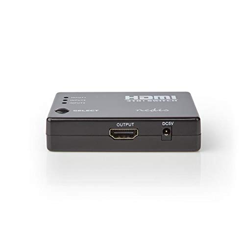 Nedis HDMI ™ Schalter - 3-Port - 4X HDMI™ Ausgang - 1x HDMI™ Ausgang - 1080p - 3.4 Gbps - ABS - Schwarz von NEDIS