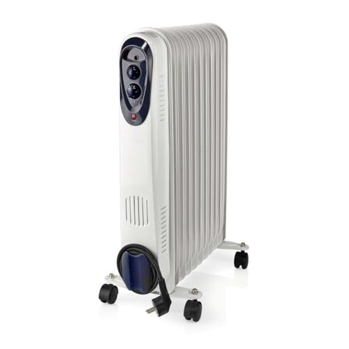 Nedis HTOI30WT11 appareil de chauffage Intérieure Blanc 2500 W Chauffage électrique à bain d’huile von NEDIS