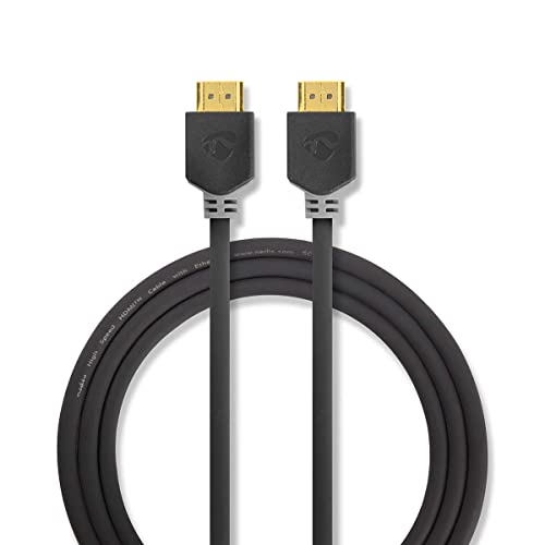 Nedis - High Speed ​​HDMI ™ Kabel mit Ethernet - 18 Gbps - 2 m - rund - PVC - Anthrazit von NEDIS