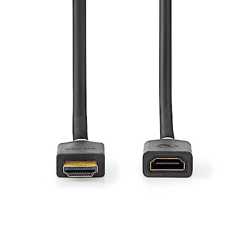 Nedis High Speed ​​HDMI Kabel mit Ethernet | HDMI™ Stecker | HDMI Buchse | 4K@60Hz | ARC | 18 Gbps | 1.00 m | Rund | PVC | Anthrazit | Box von NEDIS