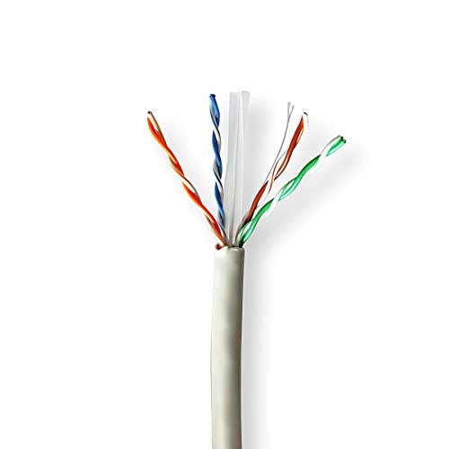 Nedis Network Cable Roll | CAT6 | Solid | U/UTP | Bare Copper | 100.0 m | Indoor | Round | LSZH | Grey | Gift Box von NEDIS