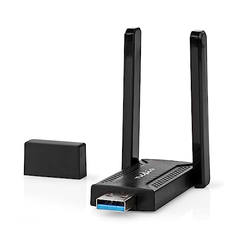 Nedis Netzwerk-Dongle | Wi-Fi | AC1200 | 2.4/5 GHz (Dual Band) | USB3.0 | Wi-Fi Speed total: 1200 Mbps | Windows 10 / Windows 11 / Windows 8 von NEDIS