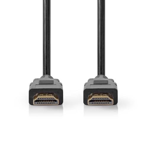 Nedis Premium High Speed ​​HDMI Kabel mit Ethernet - HDMI Stecker - HDMI Stecker - 4K@60Hz - 18 Gbps - 1.00 m - Rund - PVC - Schwarz - Label von NEDIS