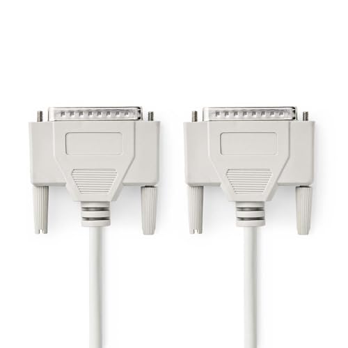 Nedis Seriëlle Kabel - D-SUB 25-Pins Male - D-SUB 25-Pins Male - Vermurmelt - 2.00 m - Rund - PVC - Kupfer - Umschlag von NEDIS