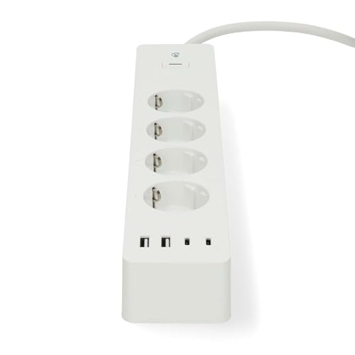 Nedis SmartLife Power Strip - Wi-Fi - Hybrid (CEE 7/7) / USB A/USB-C - 16 A - 3680 W - 2.00 m - 0-55 °C - Android/IOS - Weiss von NEDIS